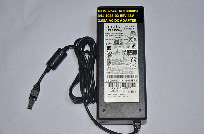 NEW 48V 2.08A 341-1083-02 REV CISCO AD10048P3 AC DC ADAPTER